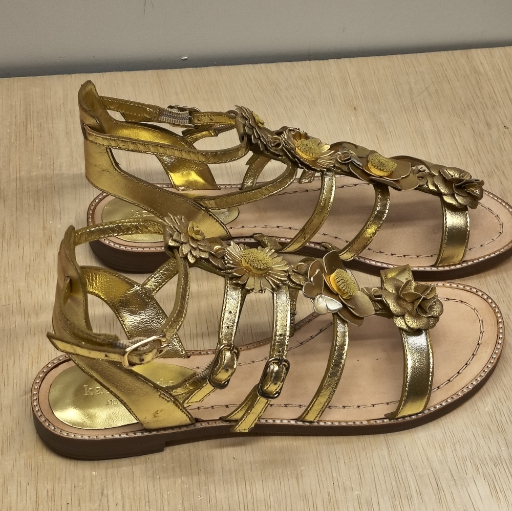 Kate Spade Sadia Gold Sandal Size 8M - Picture 5 of 8